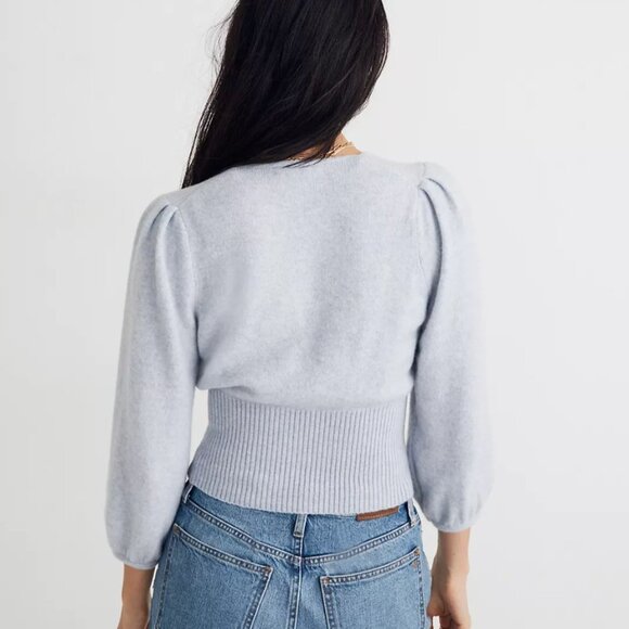 NWT Madewell Wrap V-Neck Sweater in Coziest Yarn - Picture 3 of 4